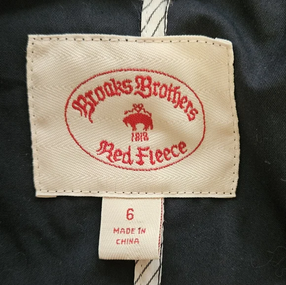 Brooks Brothers Red Fleece Navy Cotton Field Jacket/Coat Women's Size 6 - Picture 3 of 5